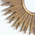 Sunburst Antique Gold Leaf PU Framed Mirror on Hot Sales